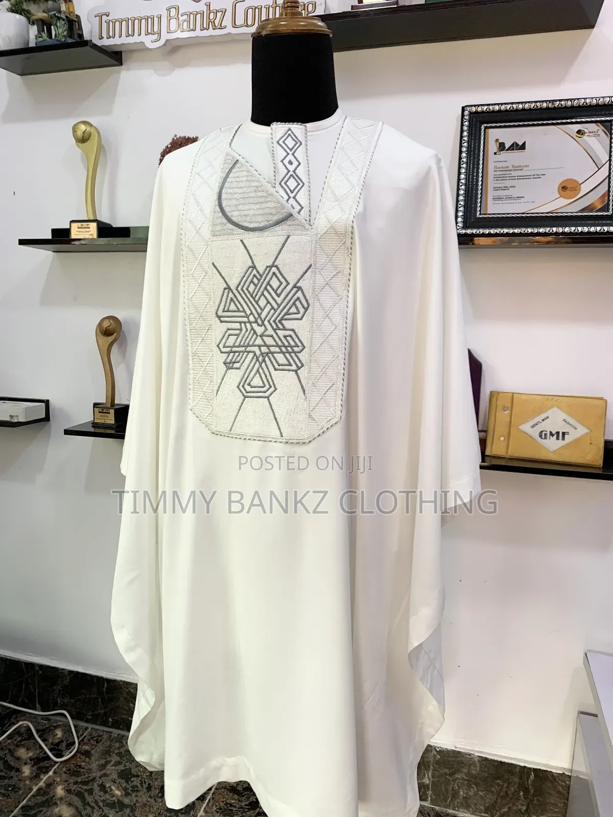 All White Men's Agbada/Native Wear