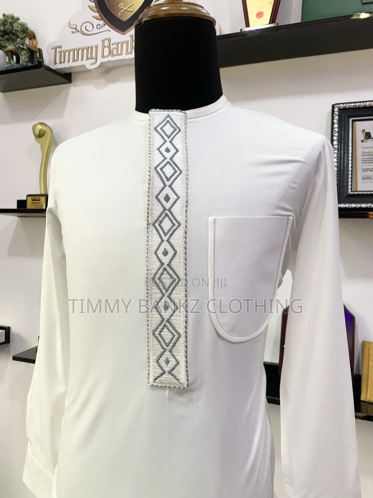 All White Men's Agbada/Native Wear