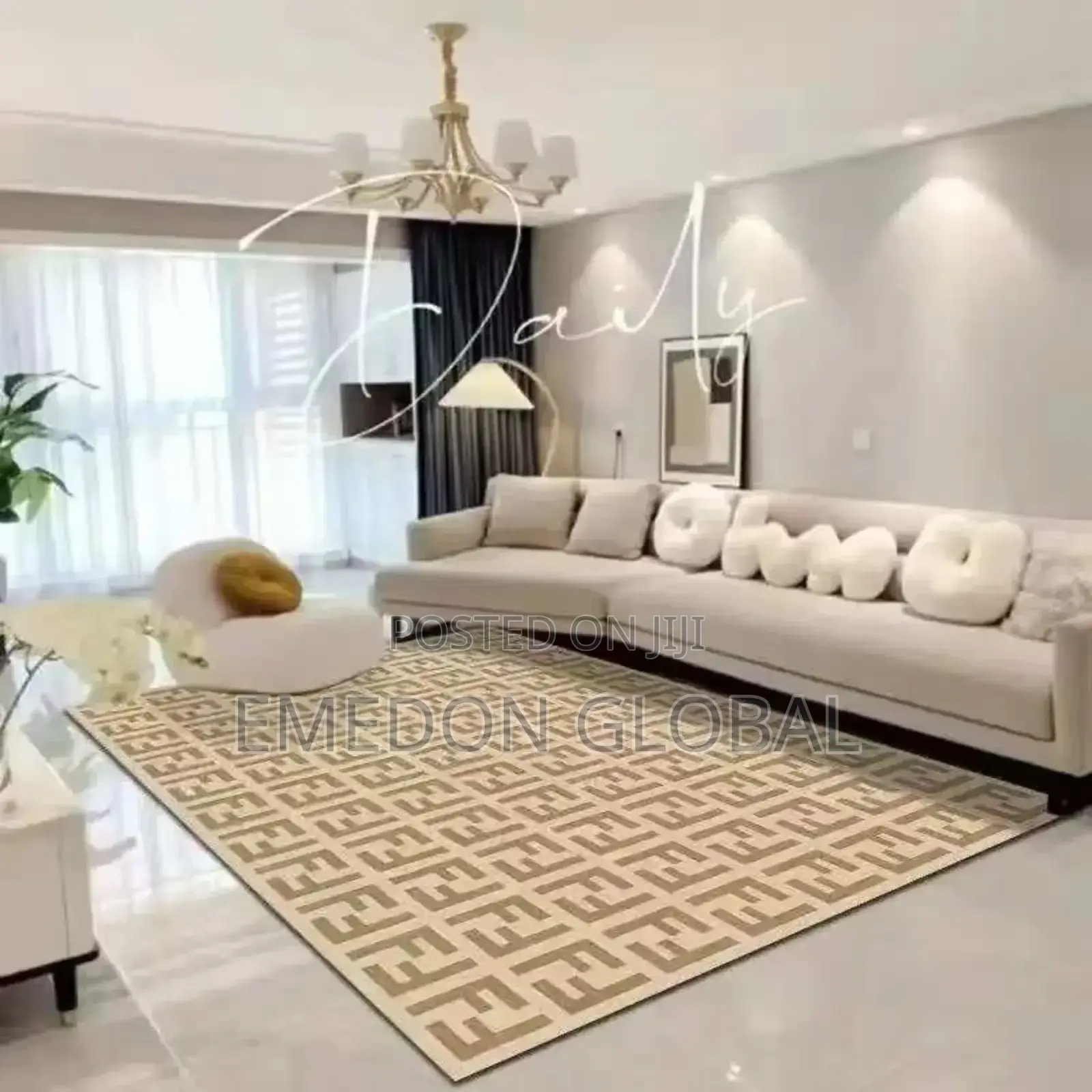 Machine-Woven Center Rug