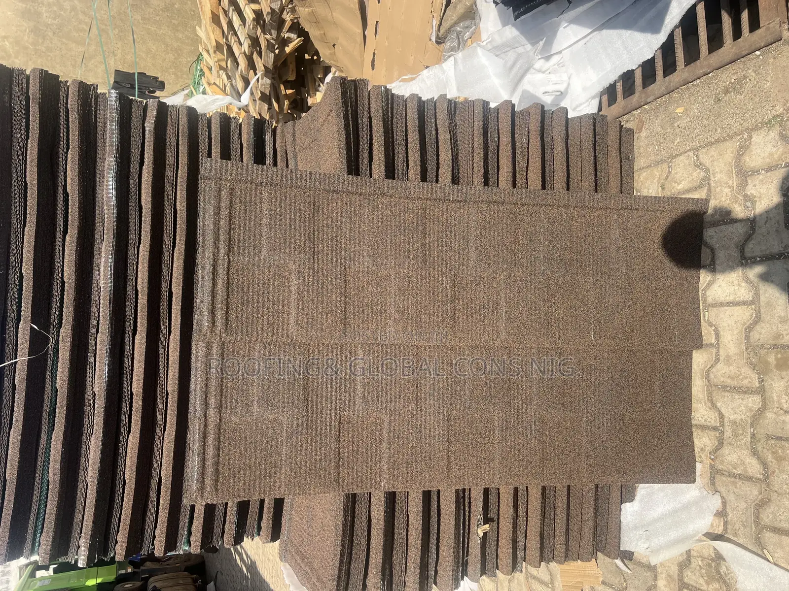 Durable Stone Coated Roofing Tiles Brown Shingle