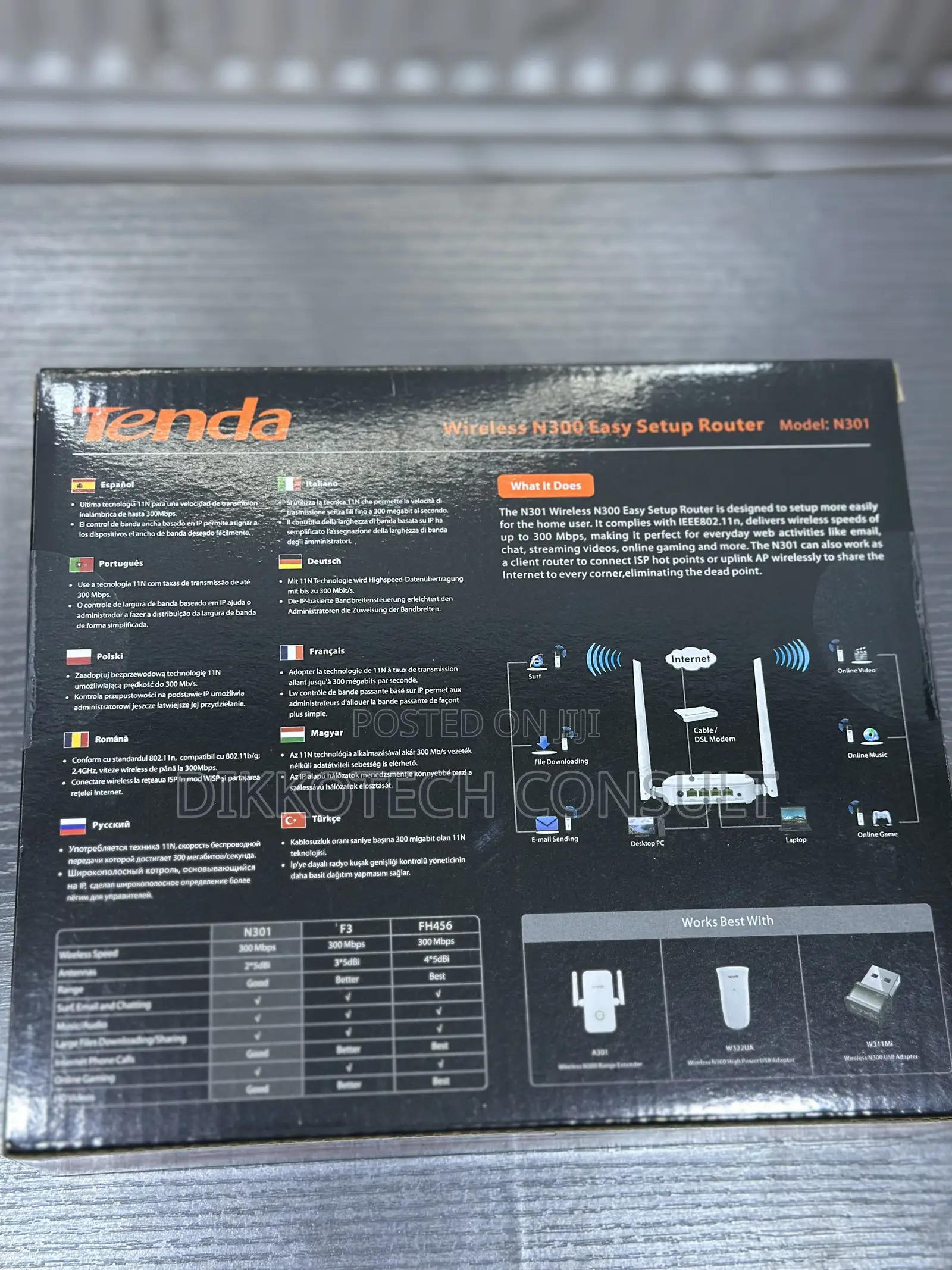 Tenda N301 Wireless Router – 300mbps