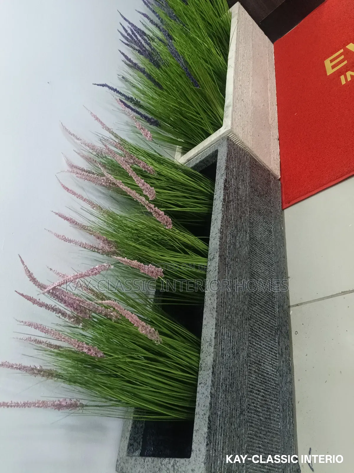 Outdoor Artificial Flower Pot With Flower Inside