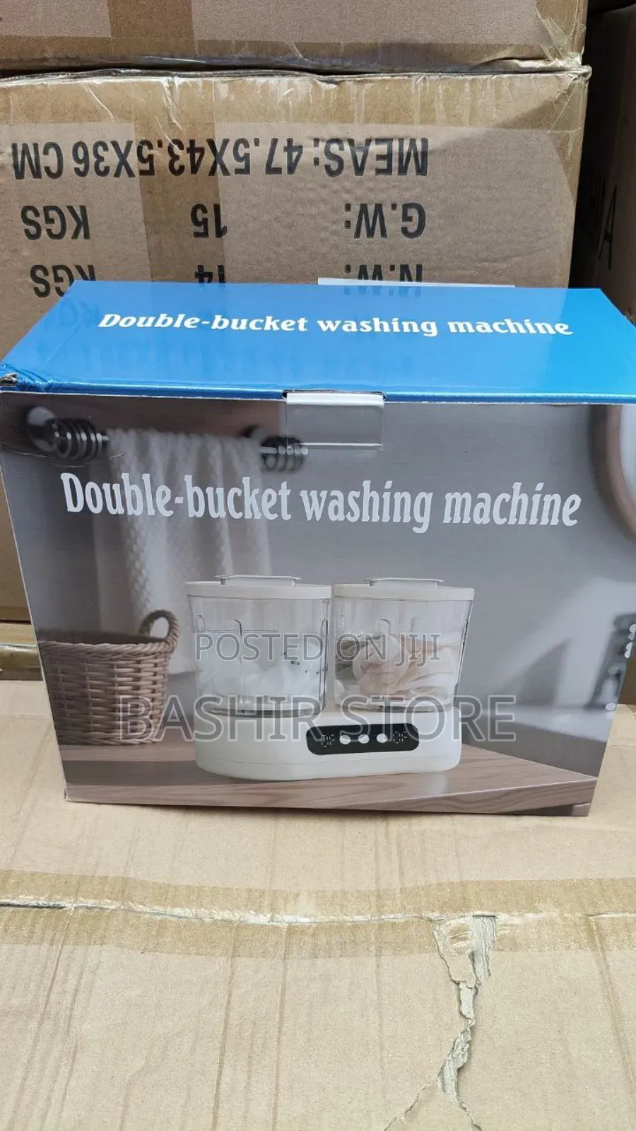 Portable Double-Tub Mini Washing Machine.