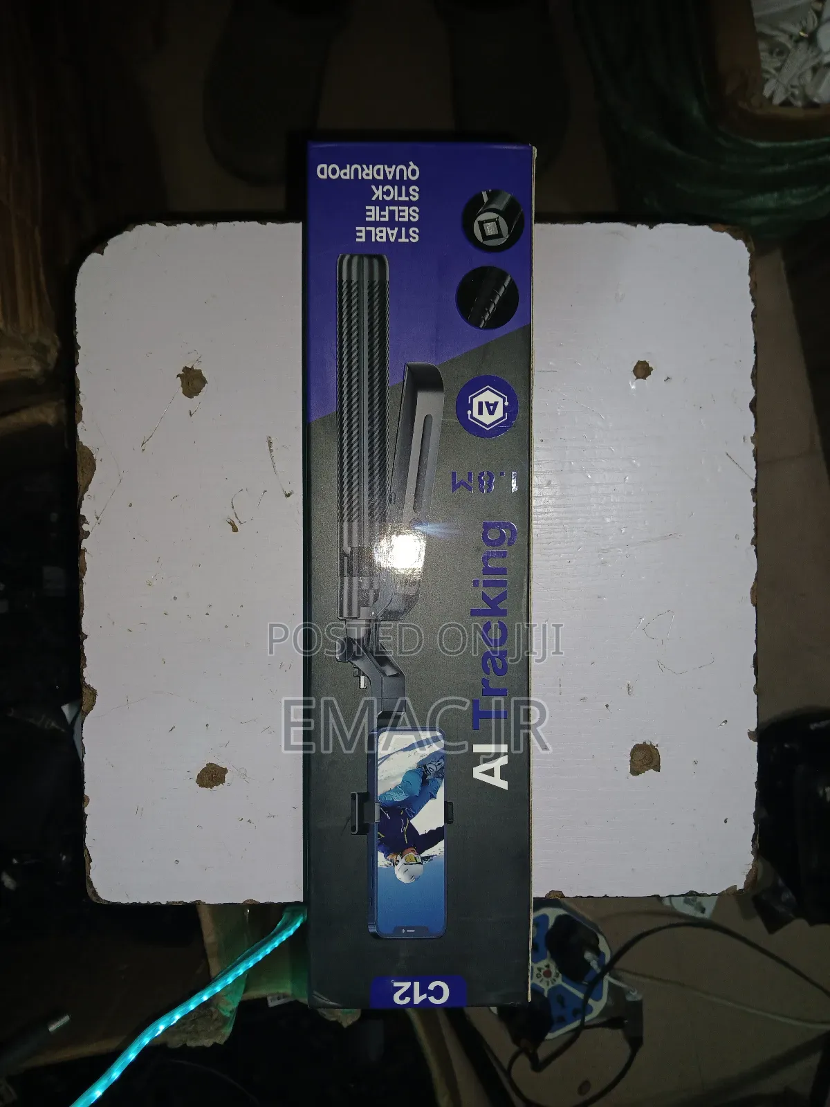 C12 Ai Tracking Selfie Stick Quadrupod, Ai Face Tracking Selfie Stick.