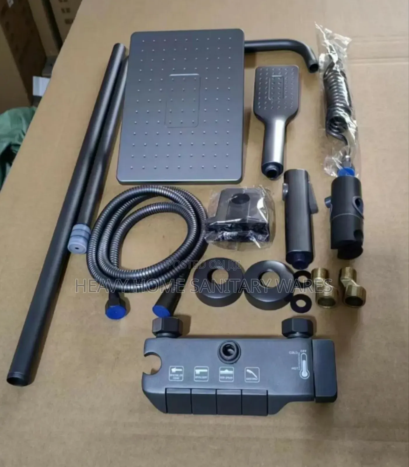 Matt Black Luxury Pressure Shower