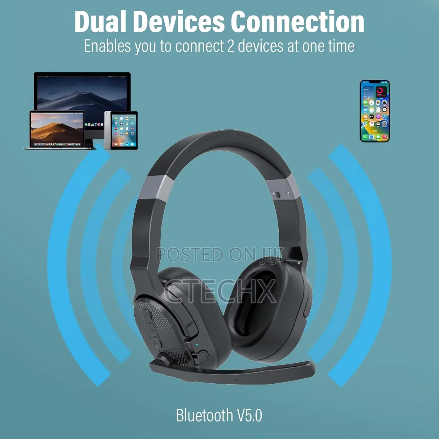Tecknet Bluetooth Single and Dual Ear Wireless Headphones Enc 65h