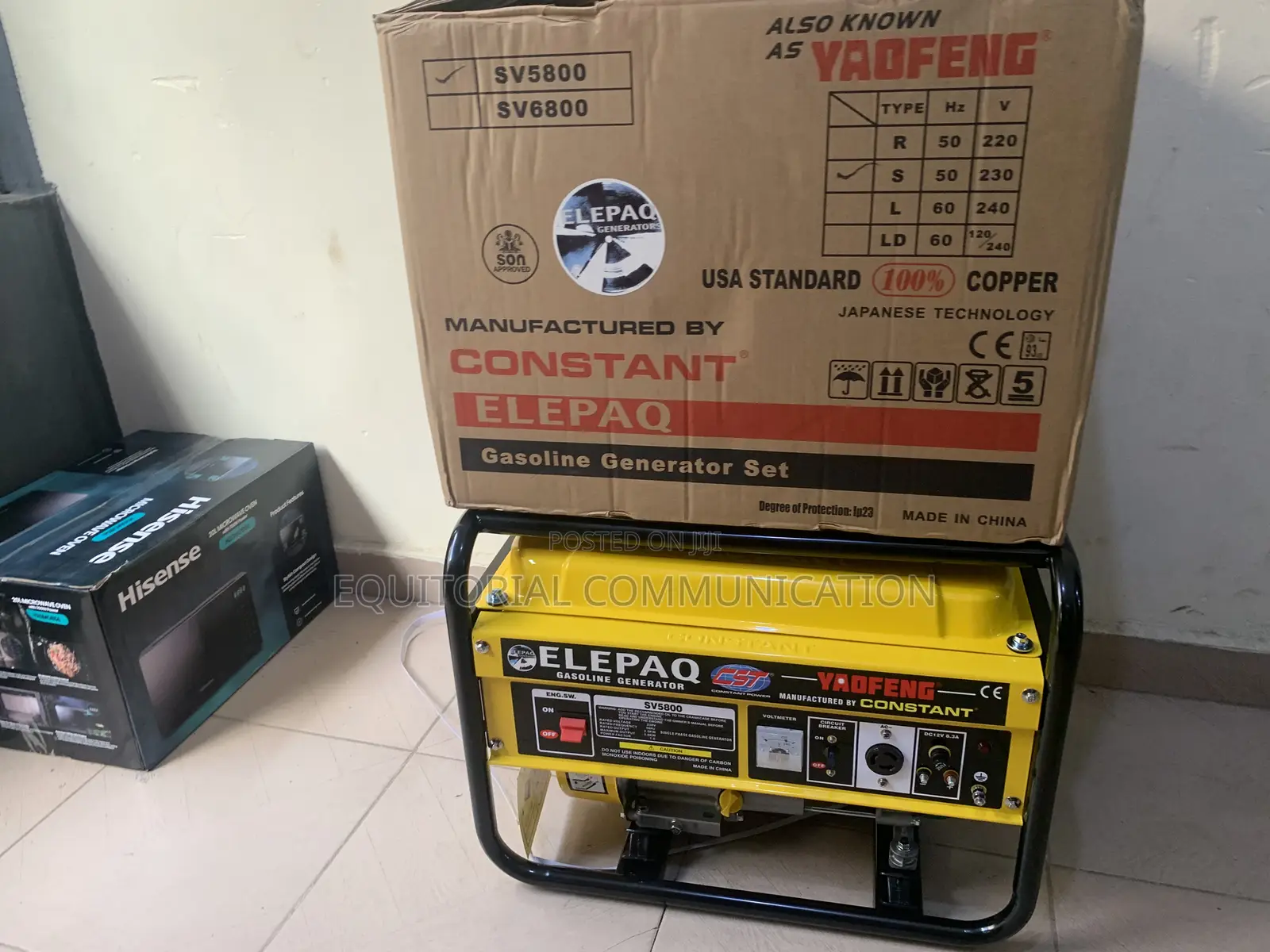Elepaq 3.5kva Sv5800 Generator Copper – Consistent Power for Daily Use