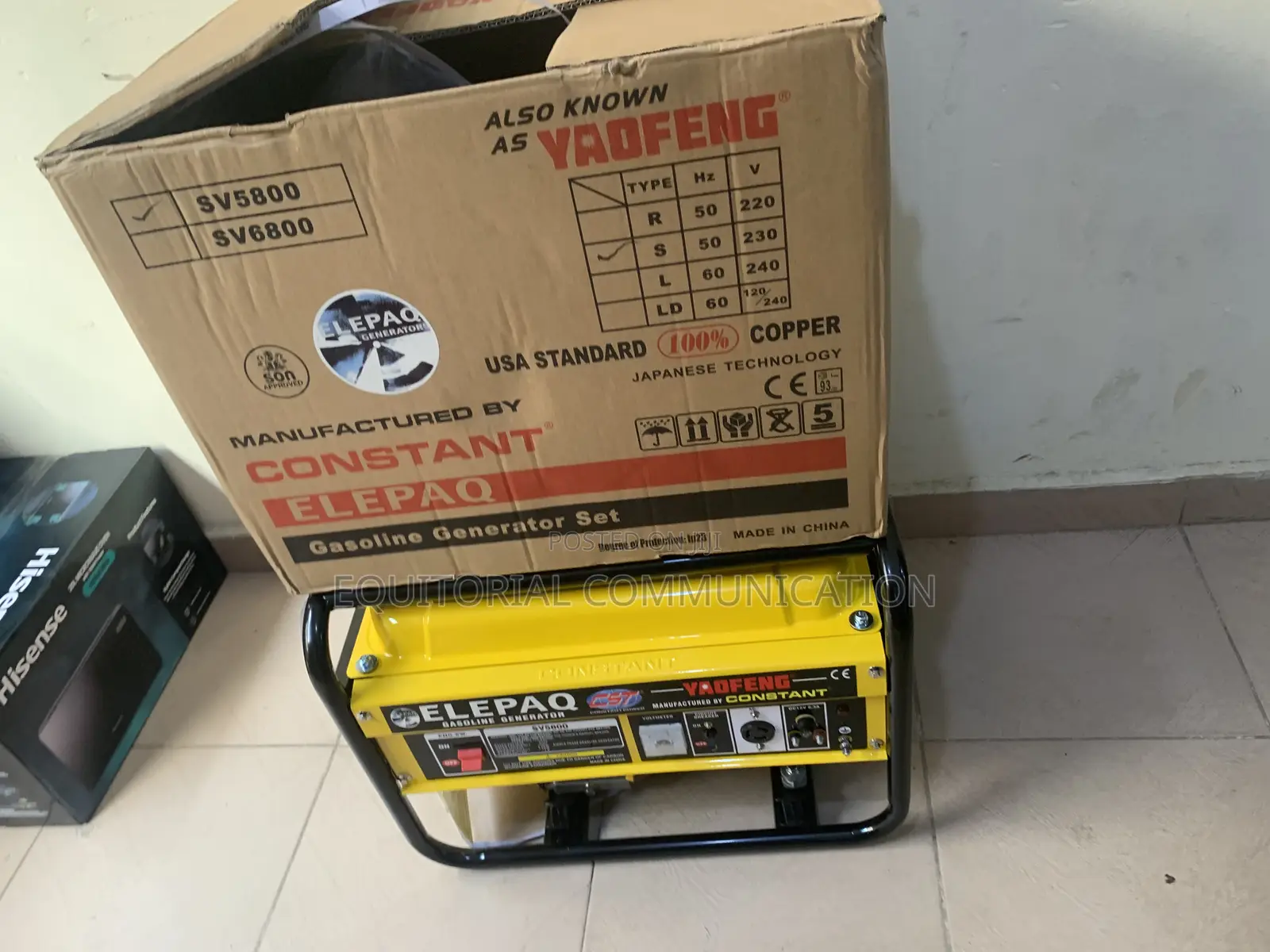 Elepaq 3.5kva Manual Generator 100% Copper Coil - Brand New