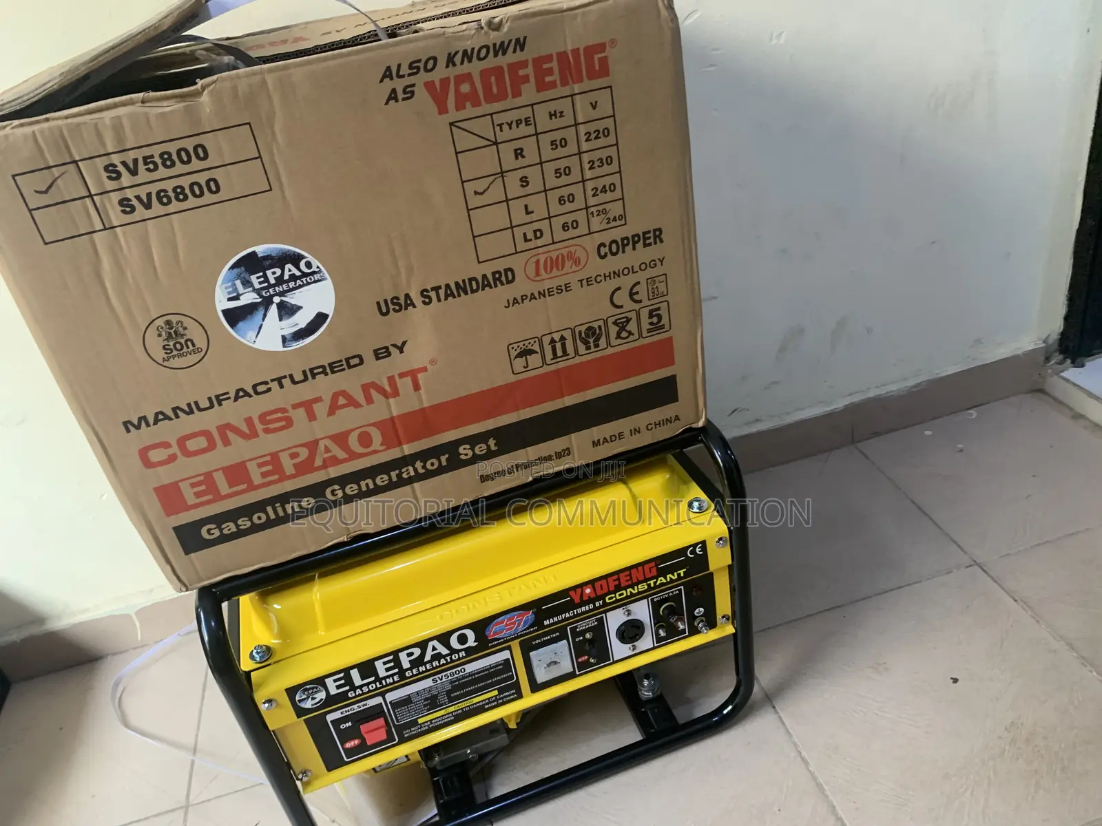 Elepaq Sv5800 3.5kva Generator – Tough Build, Smooth Performance