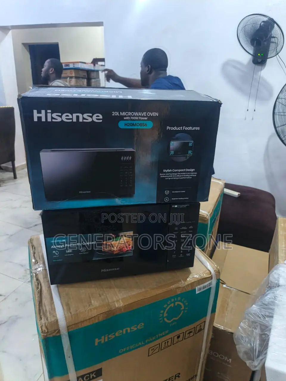 Hisense 20l Black Compact Microwave H20mobs6