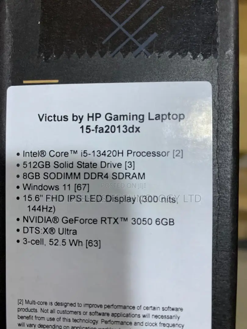 New Laptop HP Victus 15 8GB Intel Core I5 SSD 512GB