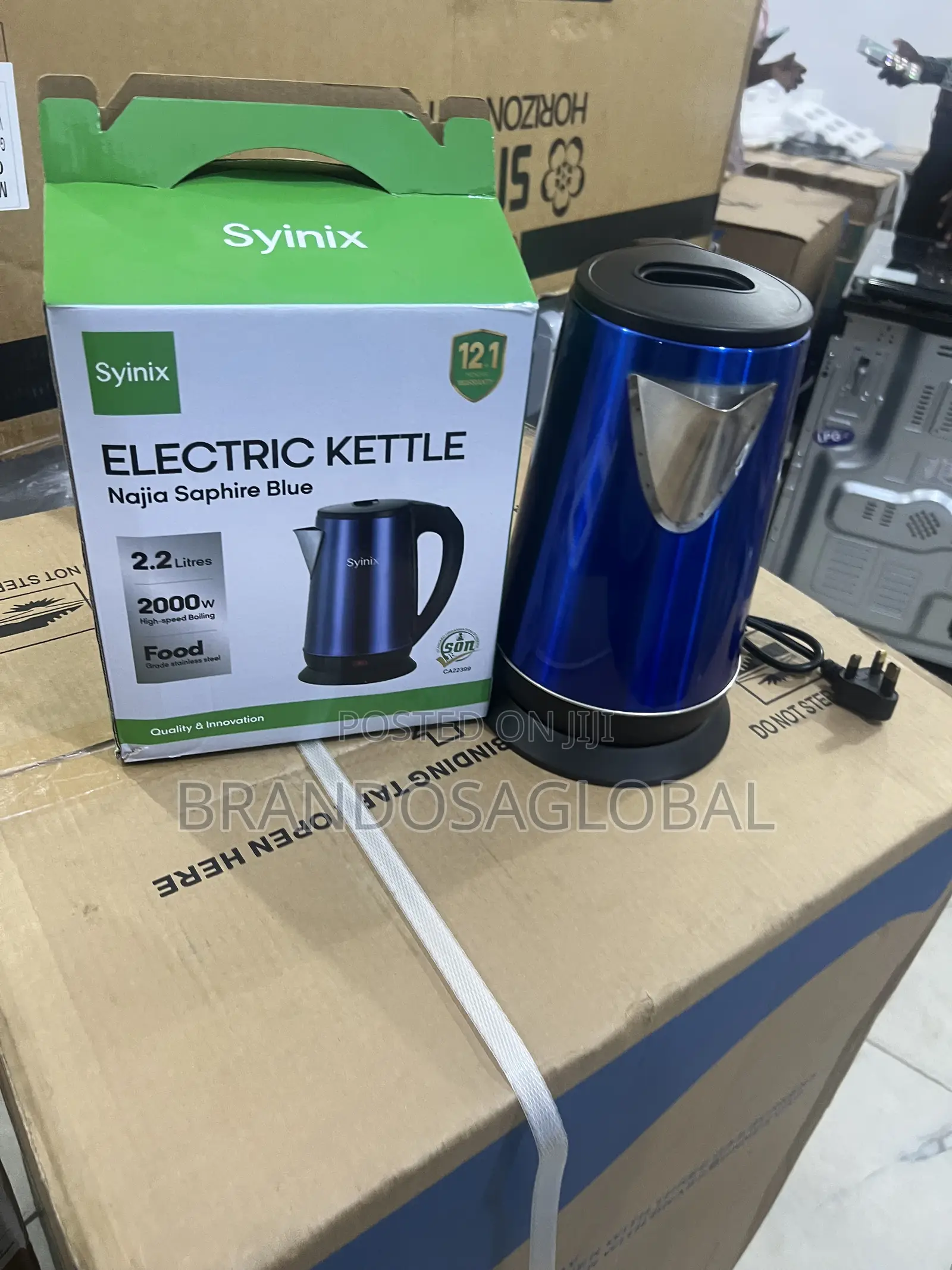 Syinix 2.2l Electric Water Kettle - Blue