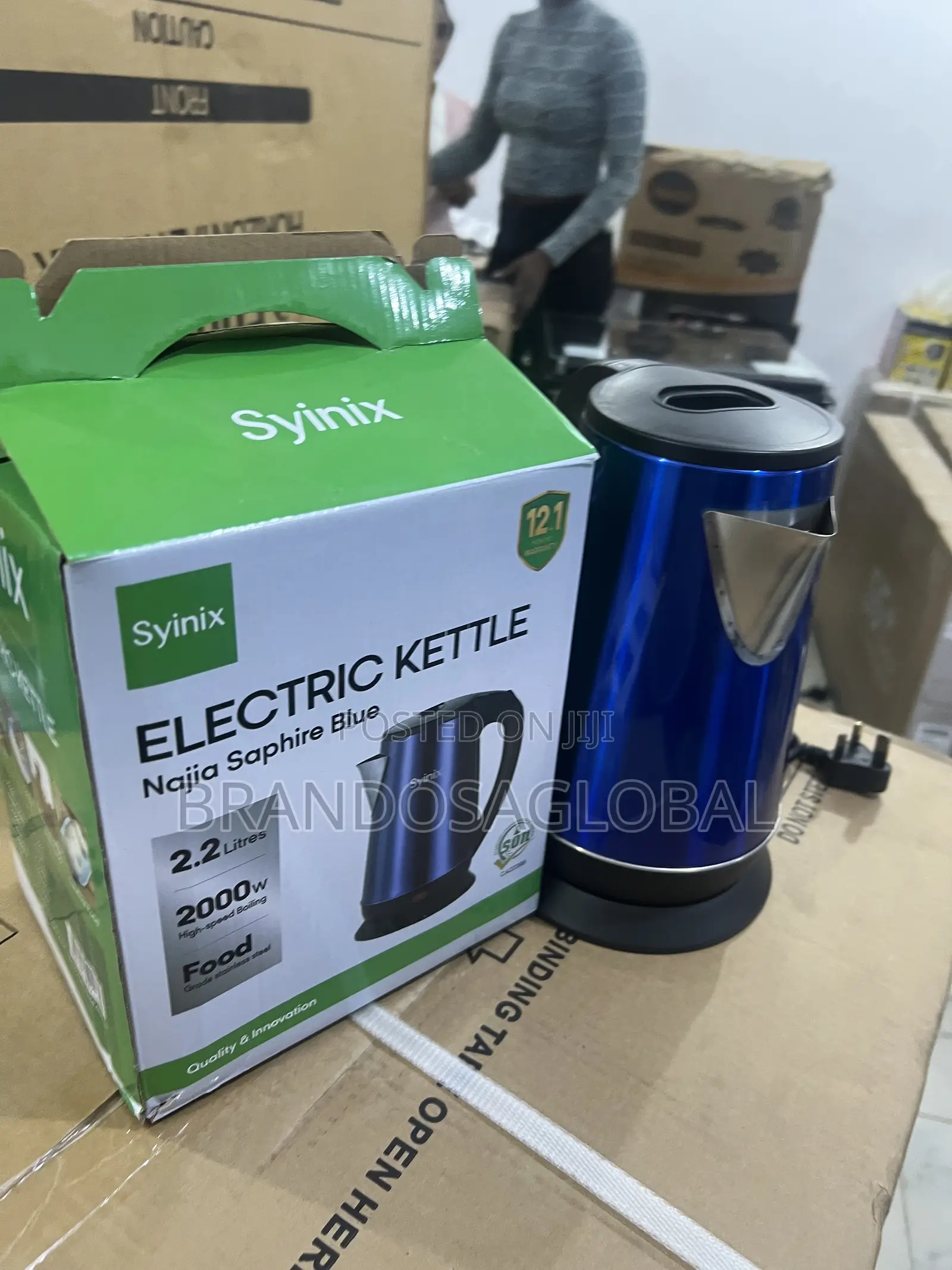 Original Syinix Sk-2200 2.2l Electric Kettle Rapid Heating