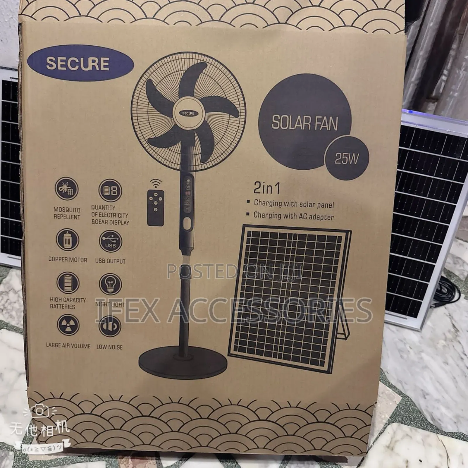 Rechargeable Fan With Solar Panel