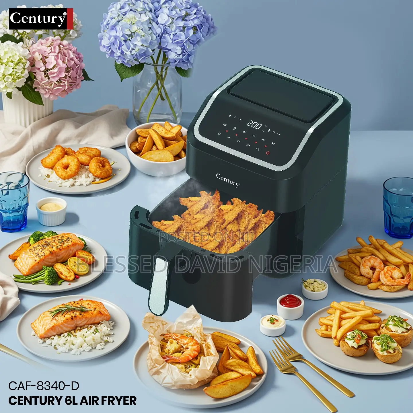 Century 6l Digital Touch Screen Air Fryer Caf-8340-d