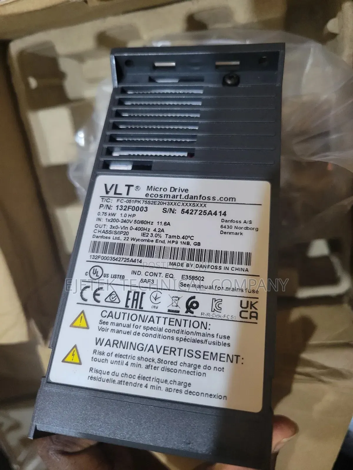 Danfoss 0.75kw Drive VFD Fc051