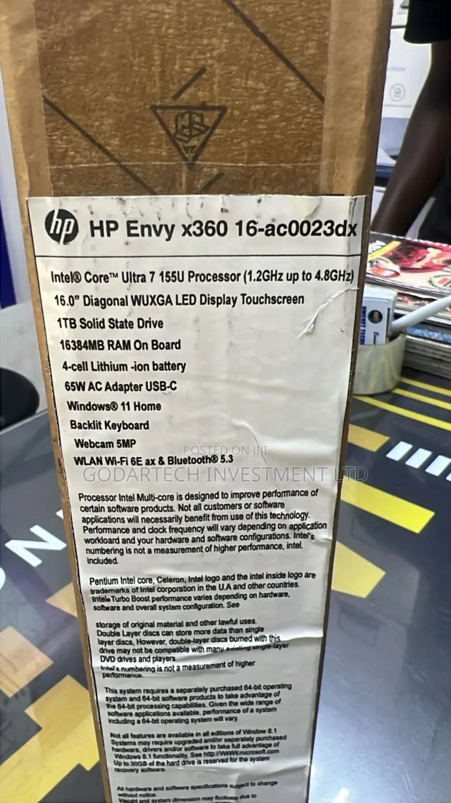 New Laptop HP Envy X360 16GB Intel Core Ultra 7 SSD 1T