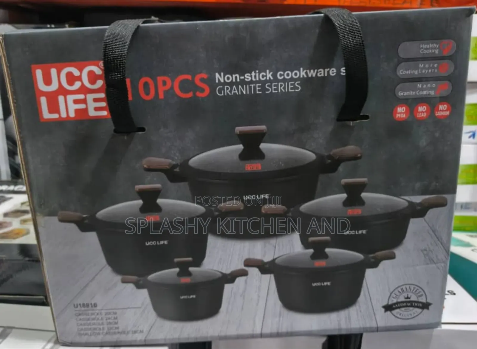 Ucclife 10pcs Nonstick Granite Cookware Set