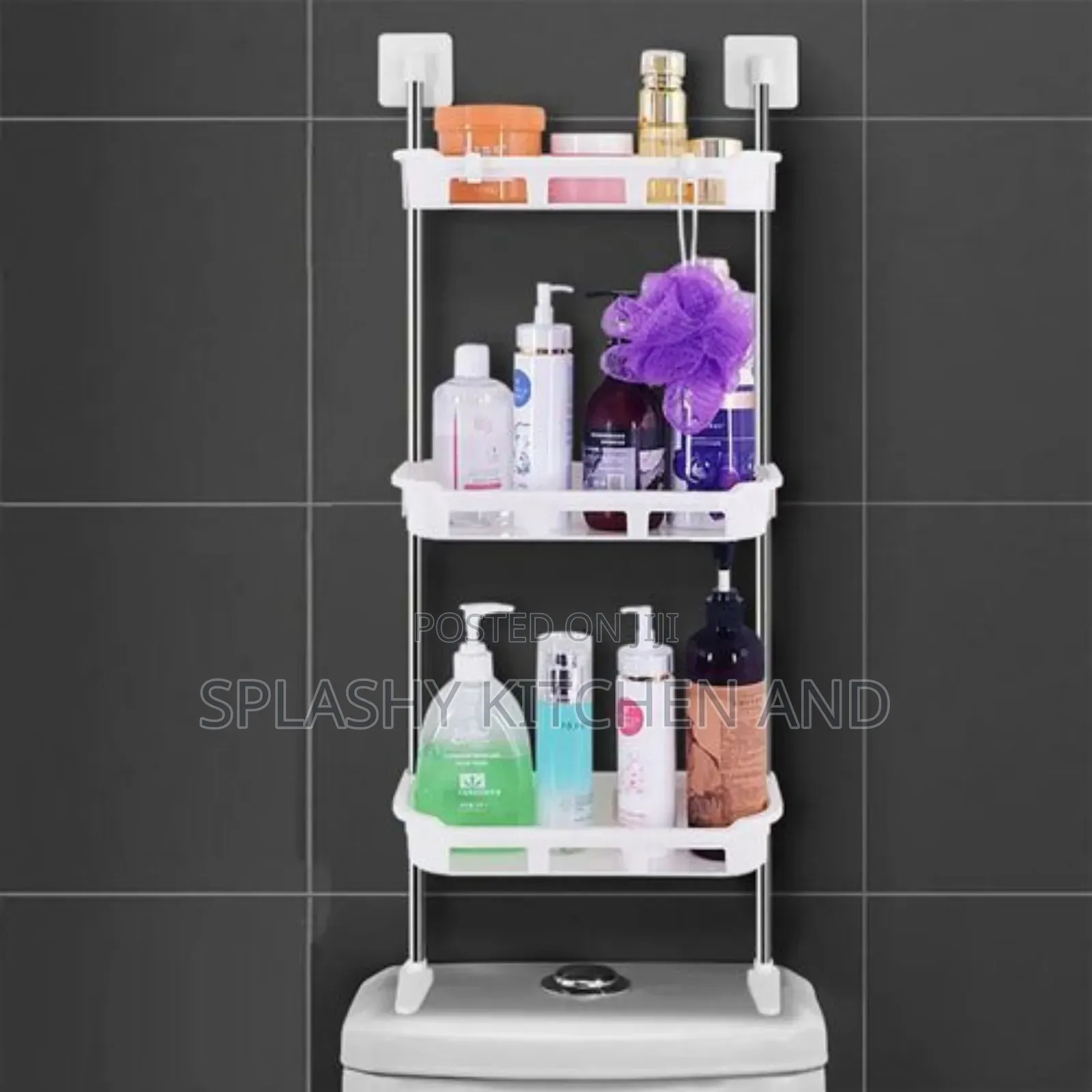 3 Tier on Top Toilet Bathroom Storage Rack Shelf Organizer