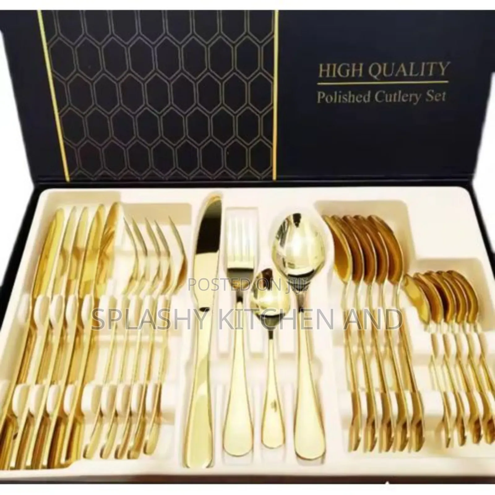 24pcs Luxury Stainless Steel Cutlery Set