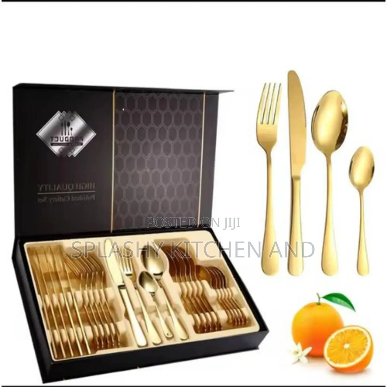 24pcs Luxury Stainless Steel Cutlery Set