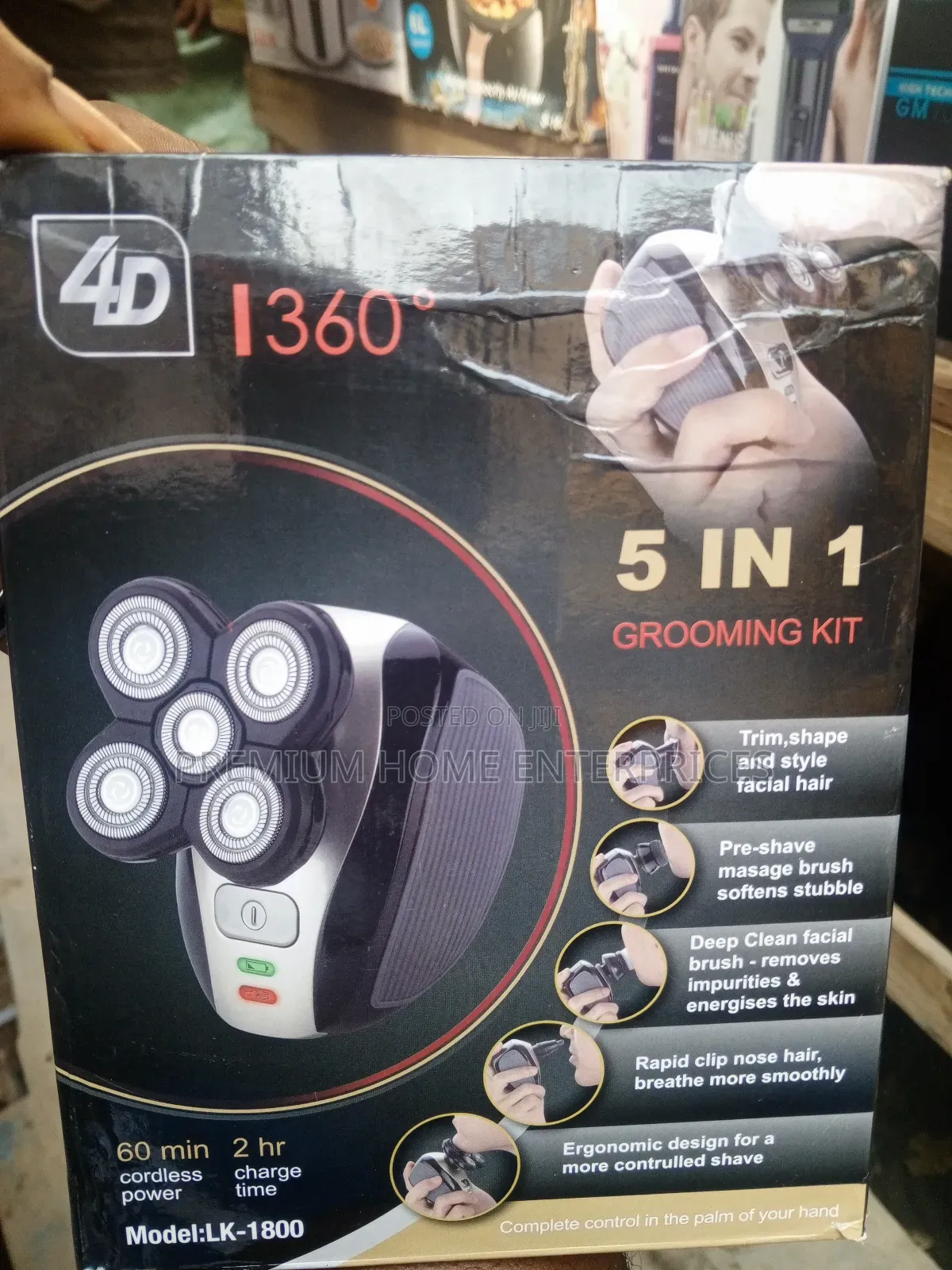 4d Shaver-Degree 5 in 1 4d Rechargeable Hair Smoothing Clipper - Black