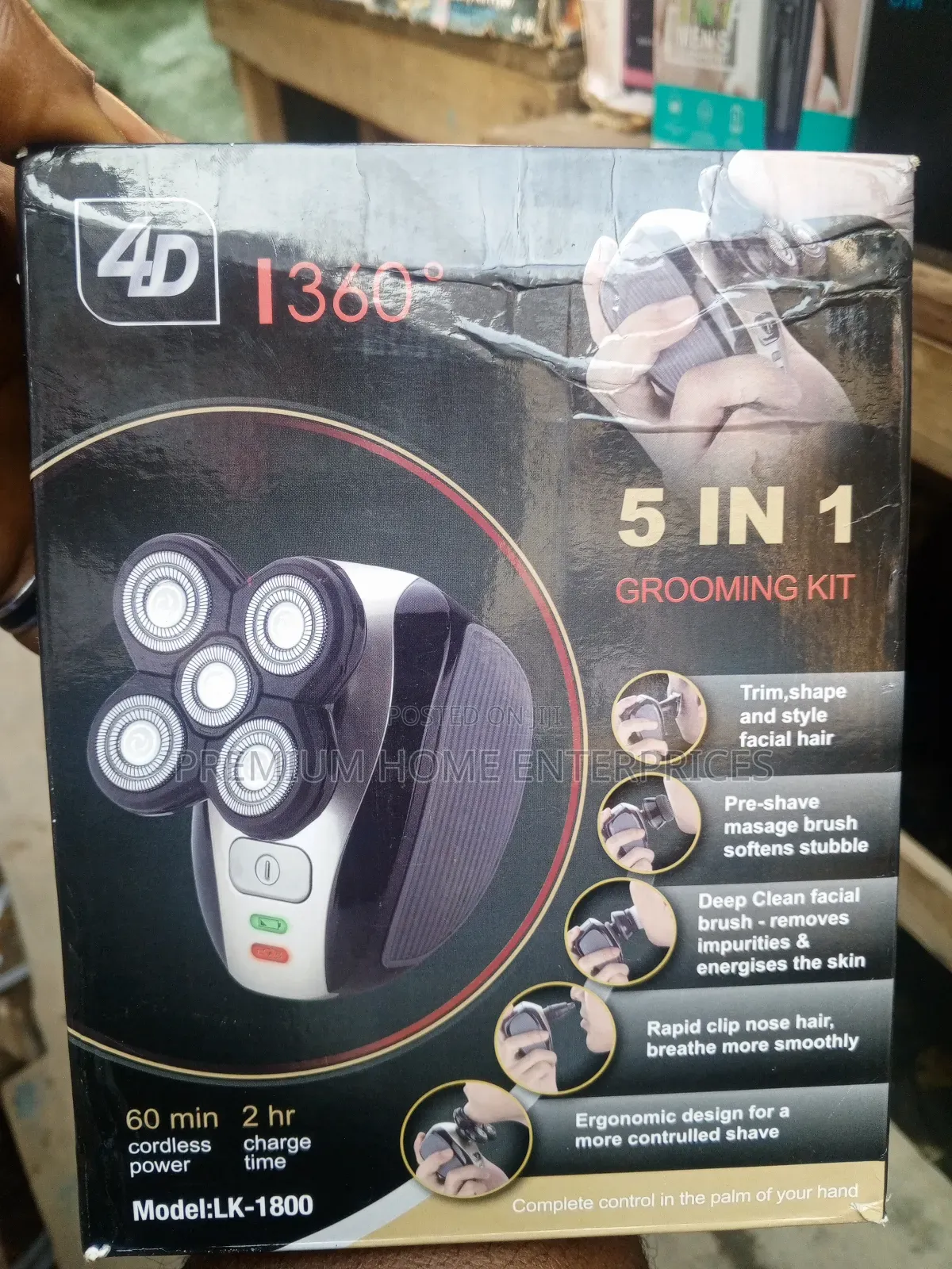 4d Shaver-Degree 5 in 1 4d Rechargeable Hair Smoothing Clipper - Black