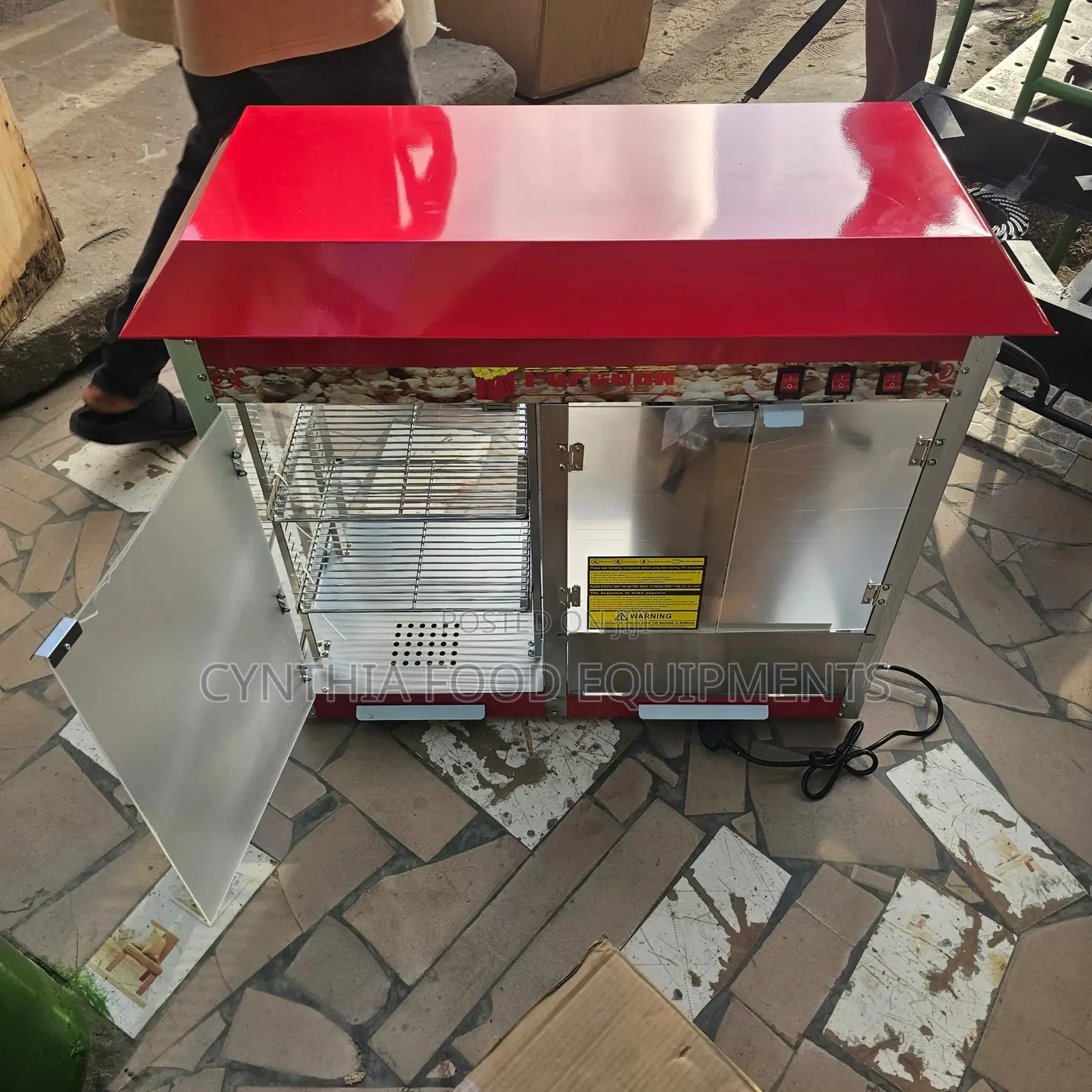 Popcorn Machine With Display Food Warmer