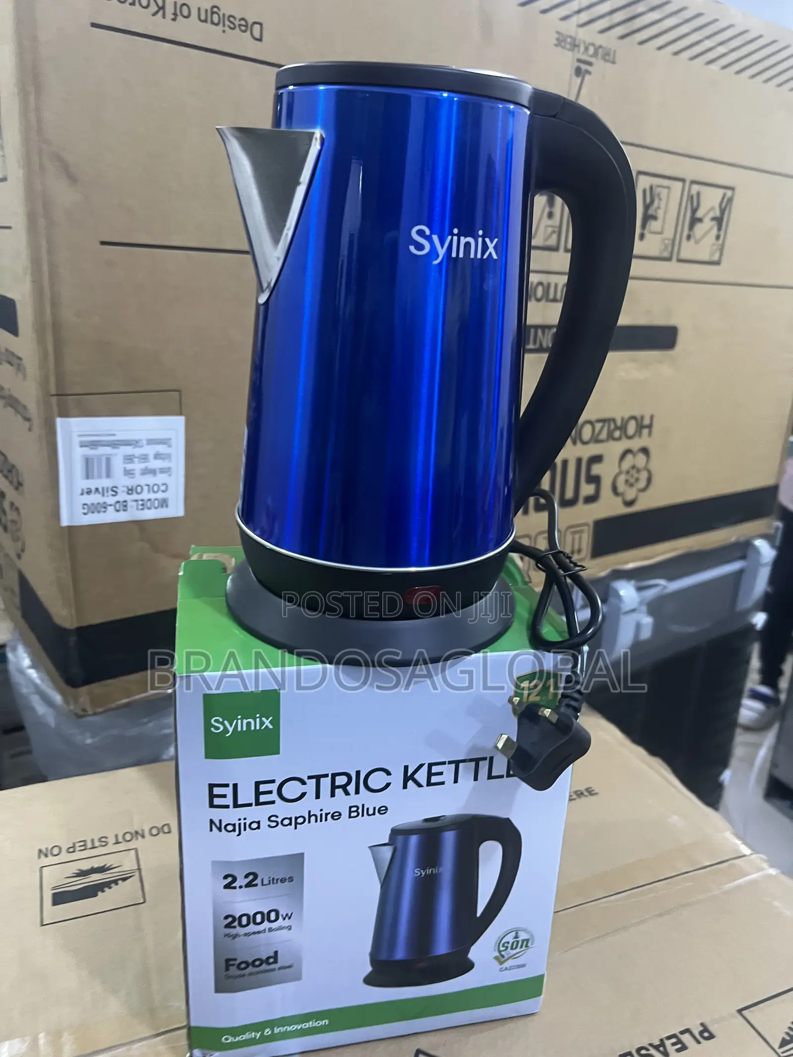 Brand New Syinix 2.2l Electric Kettle - Blue