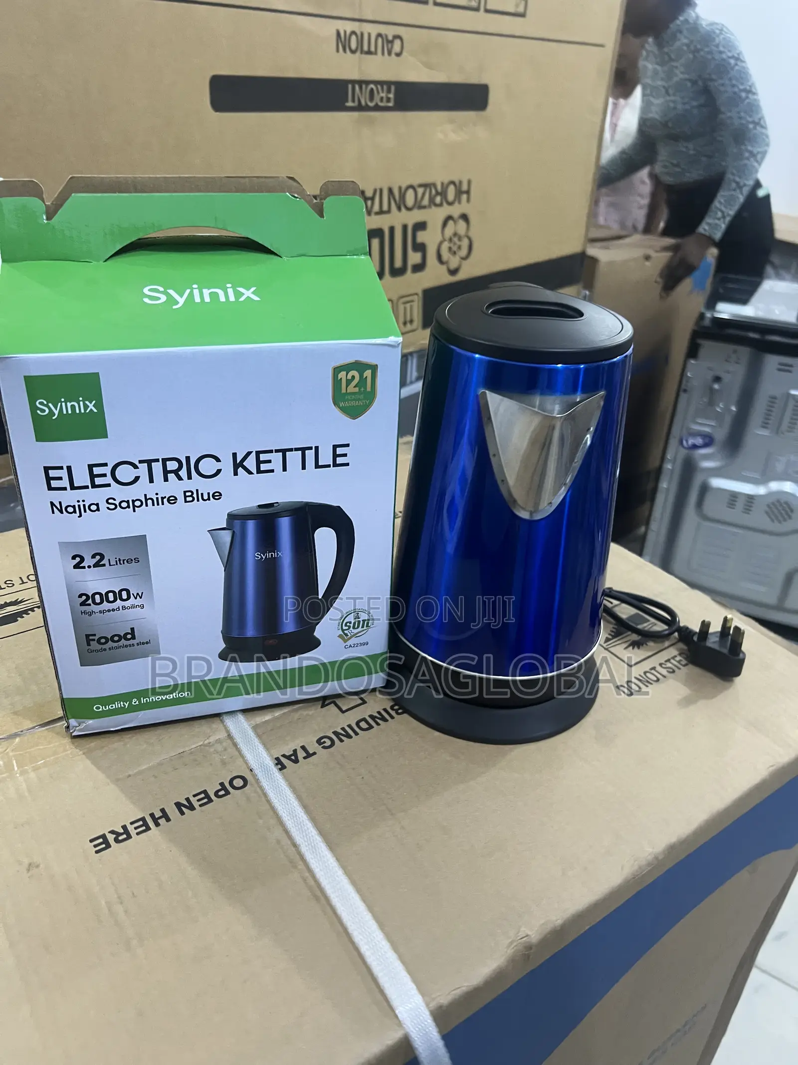 Syinix Sk-2200 Fast-Boil Kettle 2.2l With Strong Heating Coil