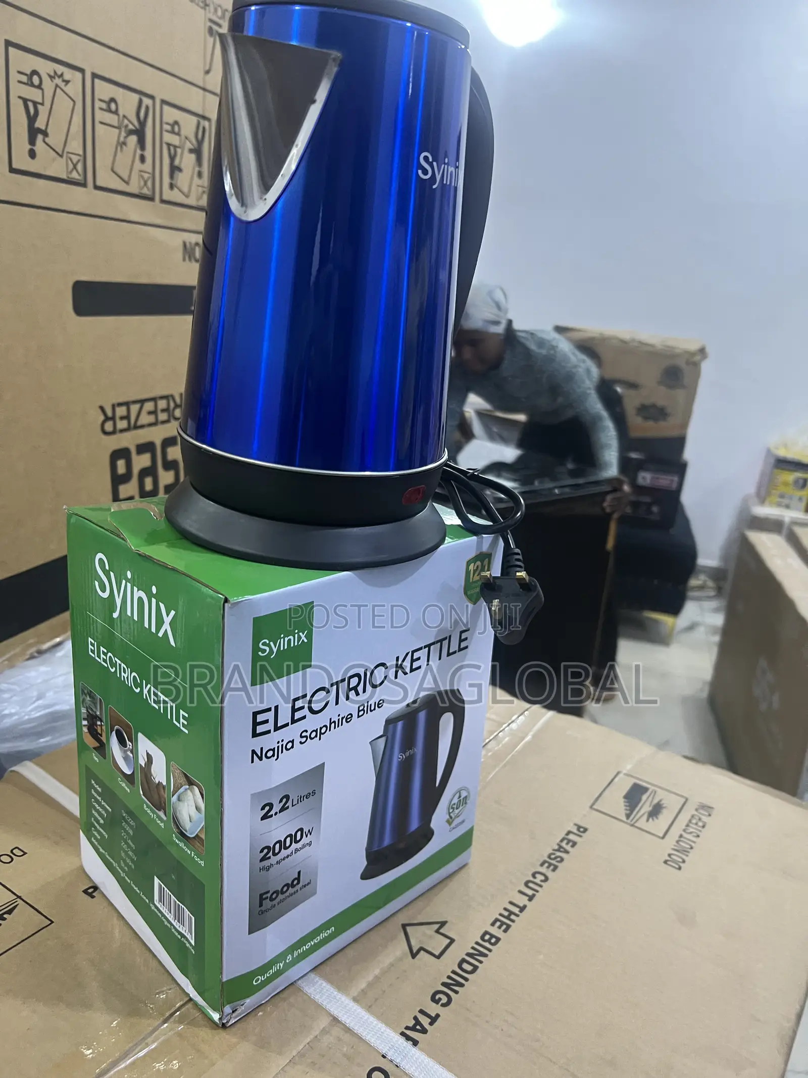 Durable Syinix Sk-2200 Electric Kettle 2.2l for Quick Heating