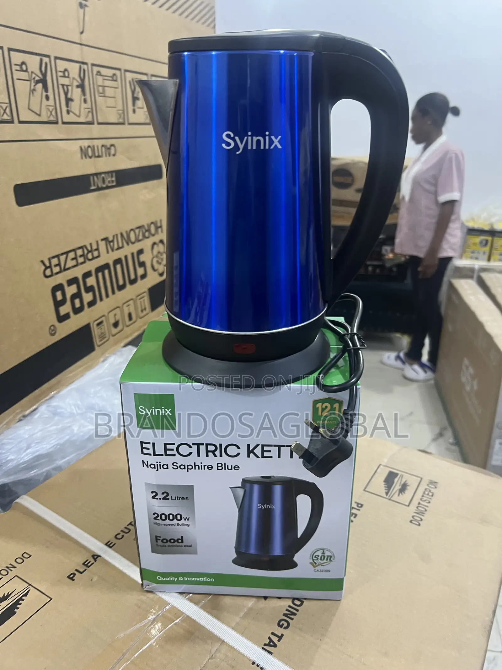 Syinix Sk-2200 Fast Heat 2.2l Kettle With Cool Touch Handle