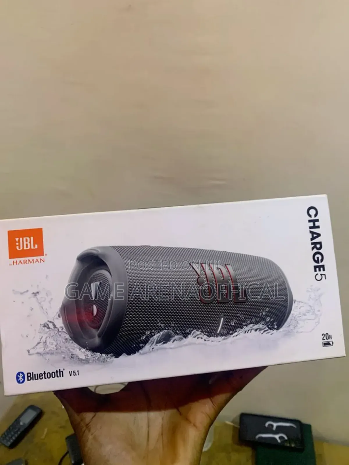 Original JBL Charge 5 – 40w Deep Bass, Waterproof Durable