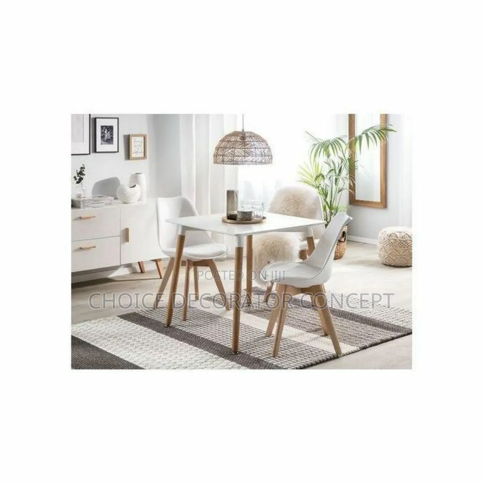 Modern Styled Dining Table With 2 Beechwood Chairs