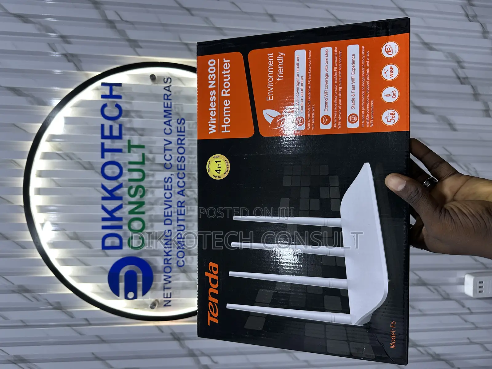 Tenda F6 Wireless N300 Router – 4 Antennas