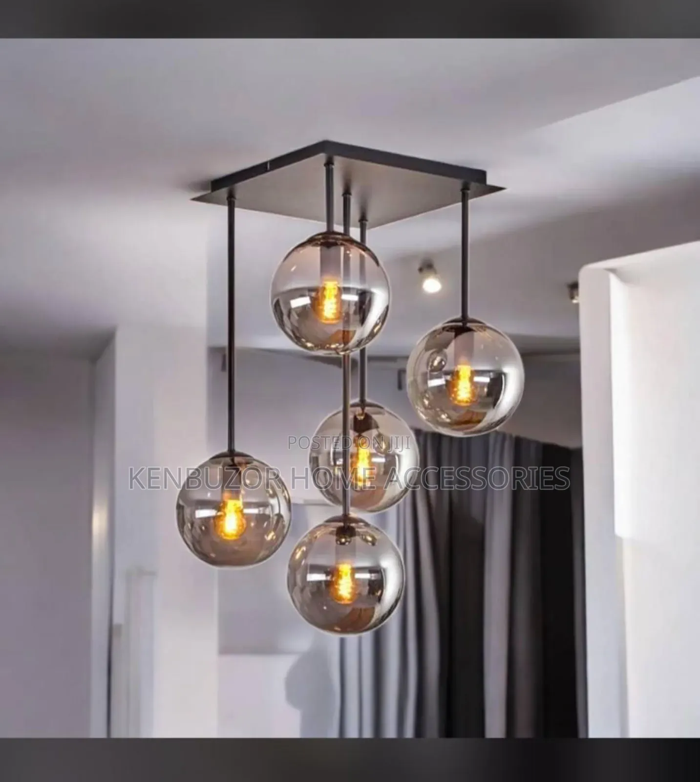 5 Glass Simple Pendant Light Chandelier