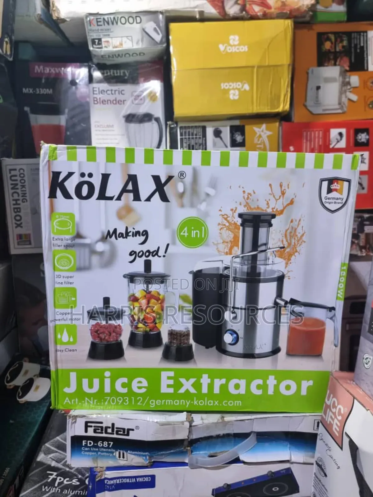 Kolax 4 in 1 Juice Extractor With Blender ,Grinder and Mixer