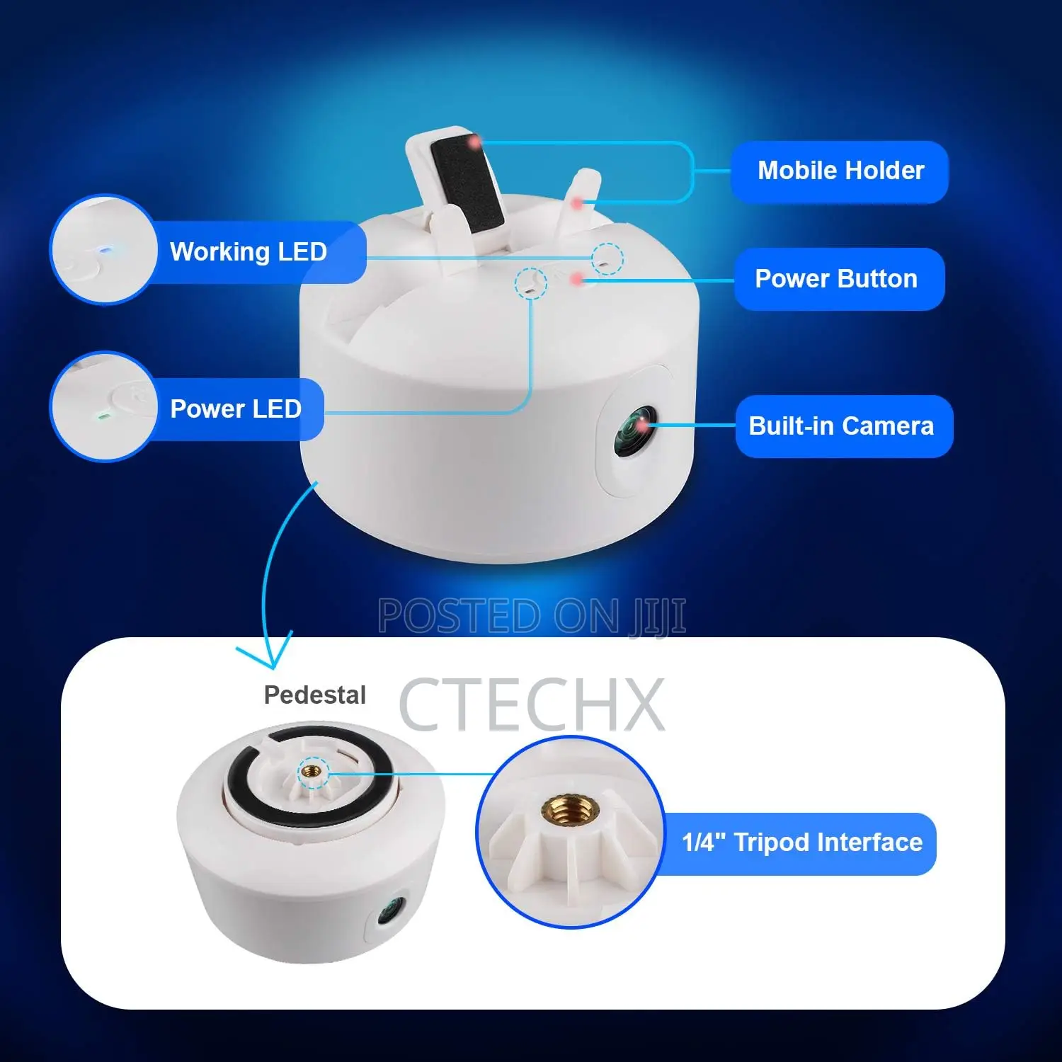 Smart Tracking Holder 360° Rotation Auto Face Gimbal Stabilizer