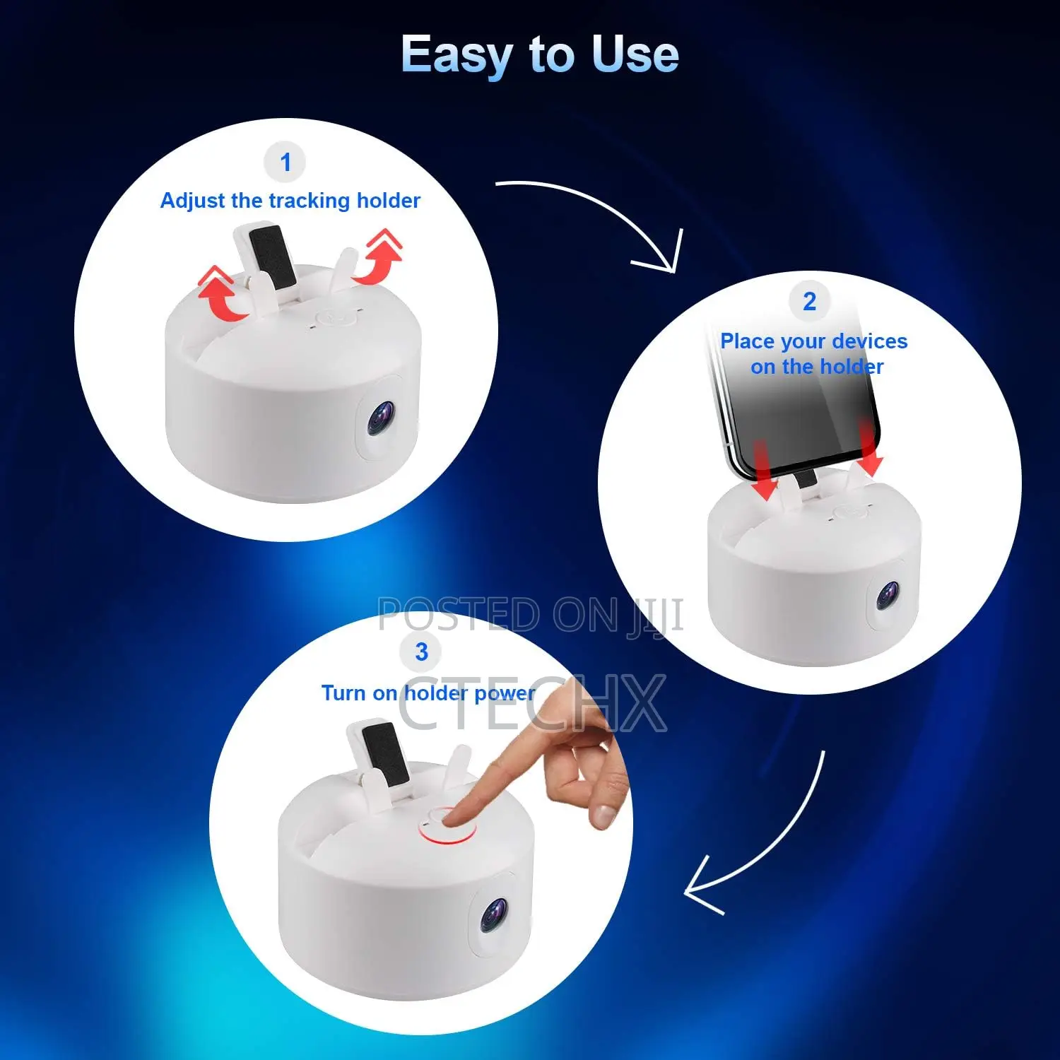 Smart Tracking Holder 360° Rotation Auto Face Gimbal Stabilizer
