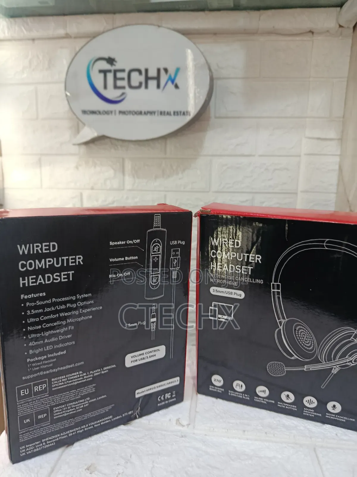Usb Headset With Mic With 3.5mm Jack Noise Cancelling Mic