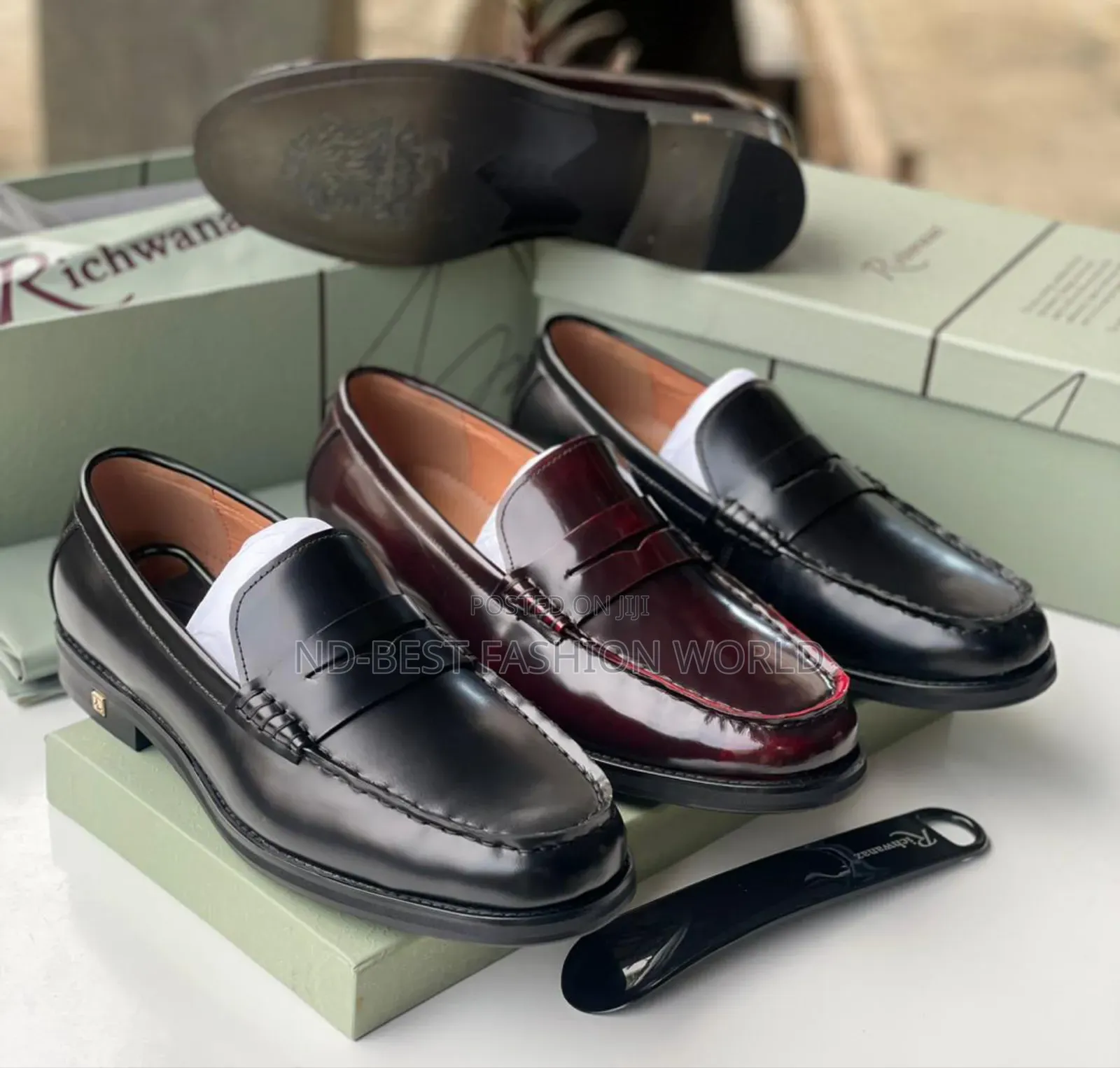Richwanaz Leather Flat Shoes