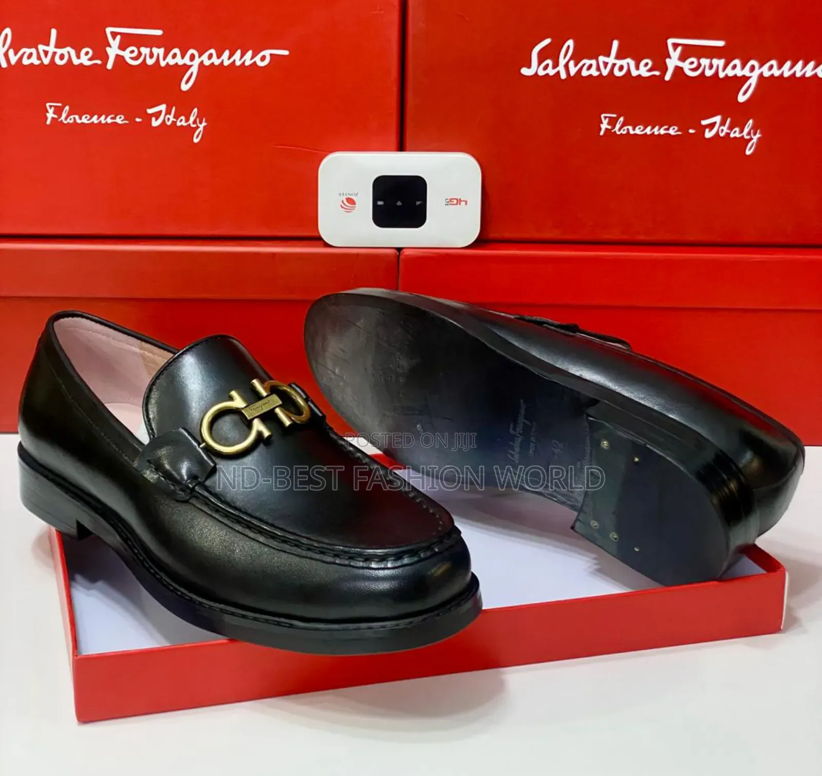 Brown Ferragamo Quality Leather Shoe