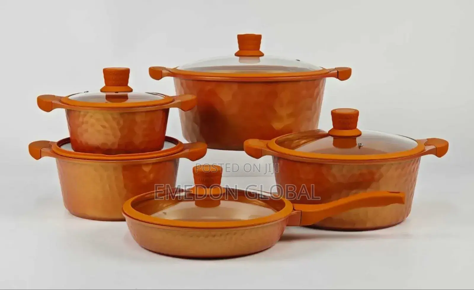 Donnor 10-Piece Modern Aluminum Die-Cast Non-Stick Cookware Set.