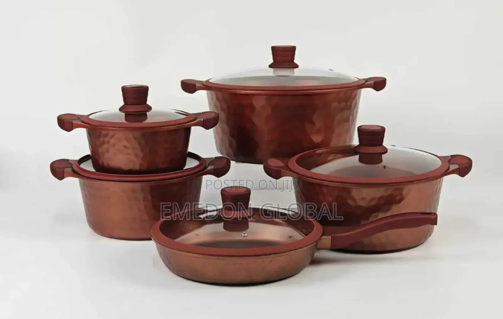 Donnor 10-Piece Modern Aluminum Die-Cast Non-Stick Cookware Set.