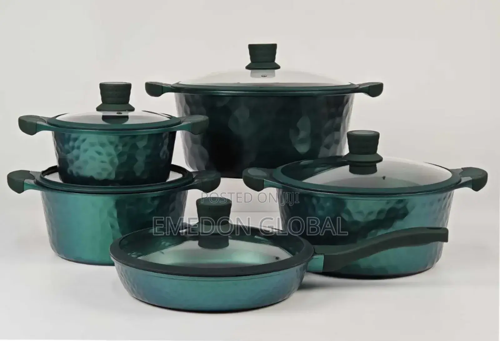 Donnor 10-Piece Modern Aluminum Die-Cast Non-Stick Cookware Set.