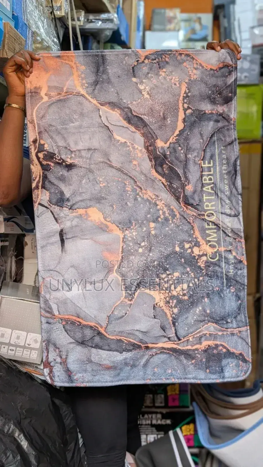 80cm by 50cm Sapphire Marble Door Mat