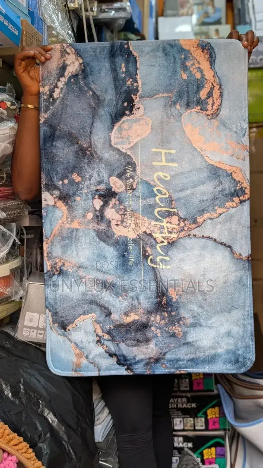 80cm by 50cm Sapphire Marble Door Mat