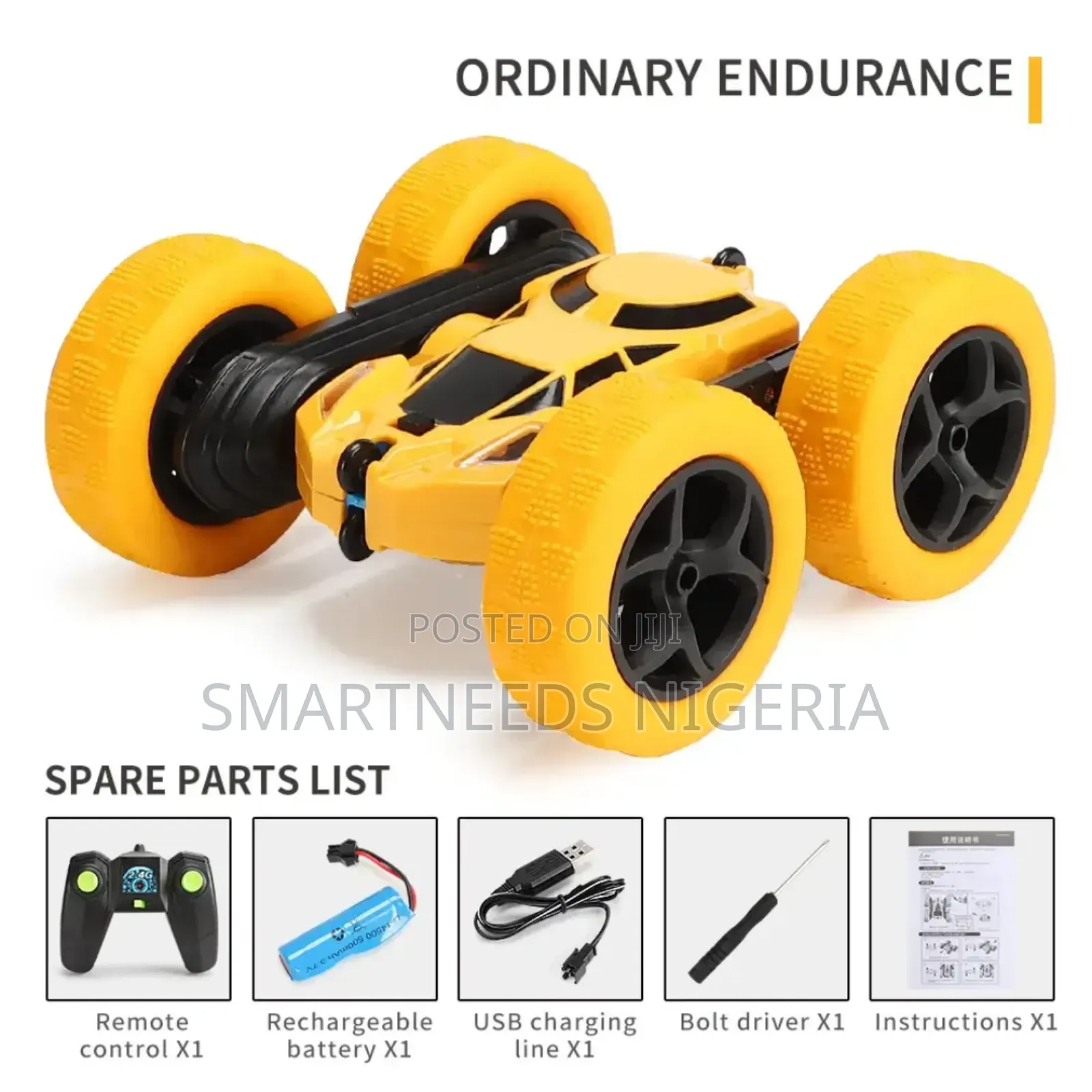 Stunt 2.4g Flip Children Toys Rc Remote Control Car- Red, Blue Yello