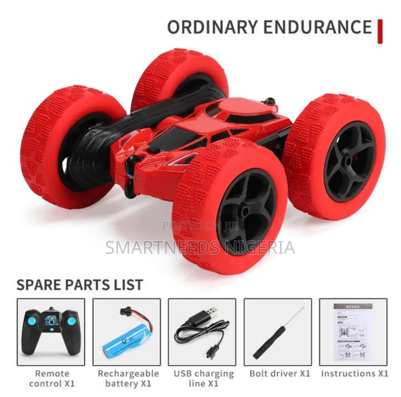 Stunt 2.4g Flip Children Toys Rc Remote Control Car- Red, Blue Yello