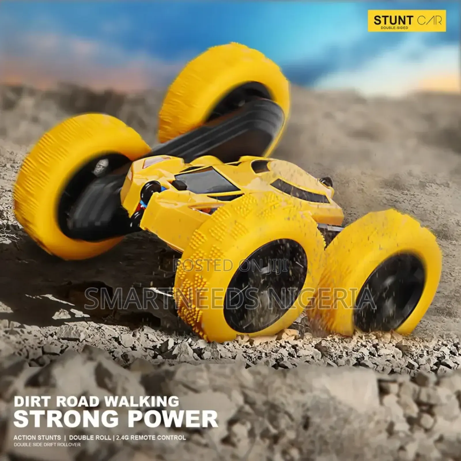 Stunt 2.4g Flip Children Toys Rc Remote Control Car- Red, Blue Yello